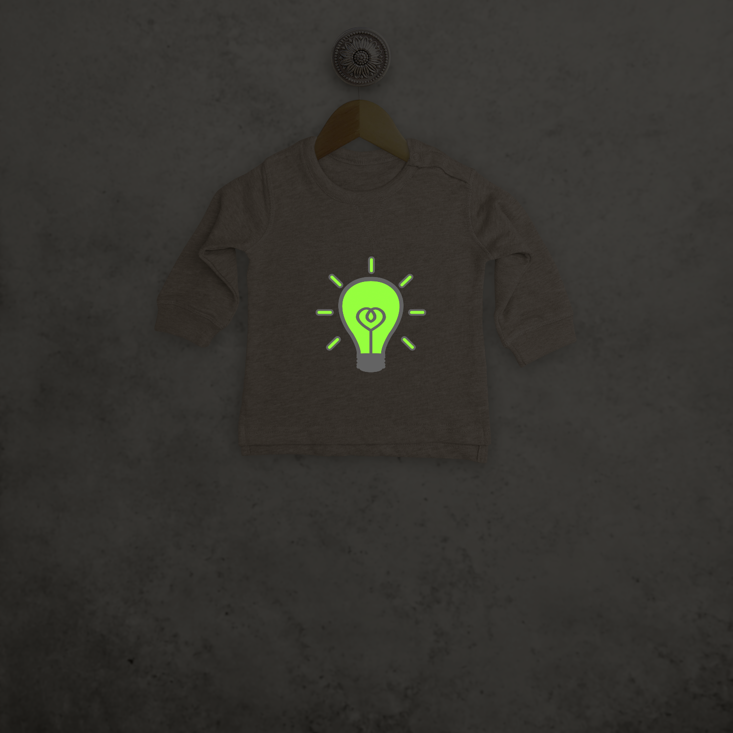 Light bulb glow in the dark baby sweater