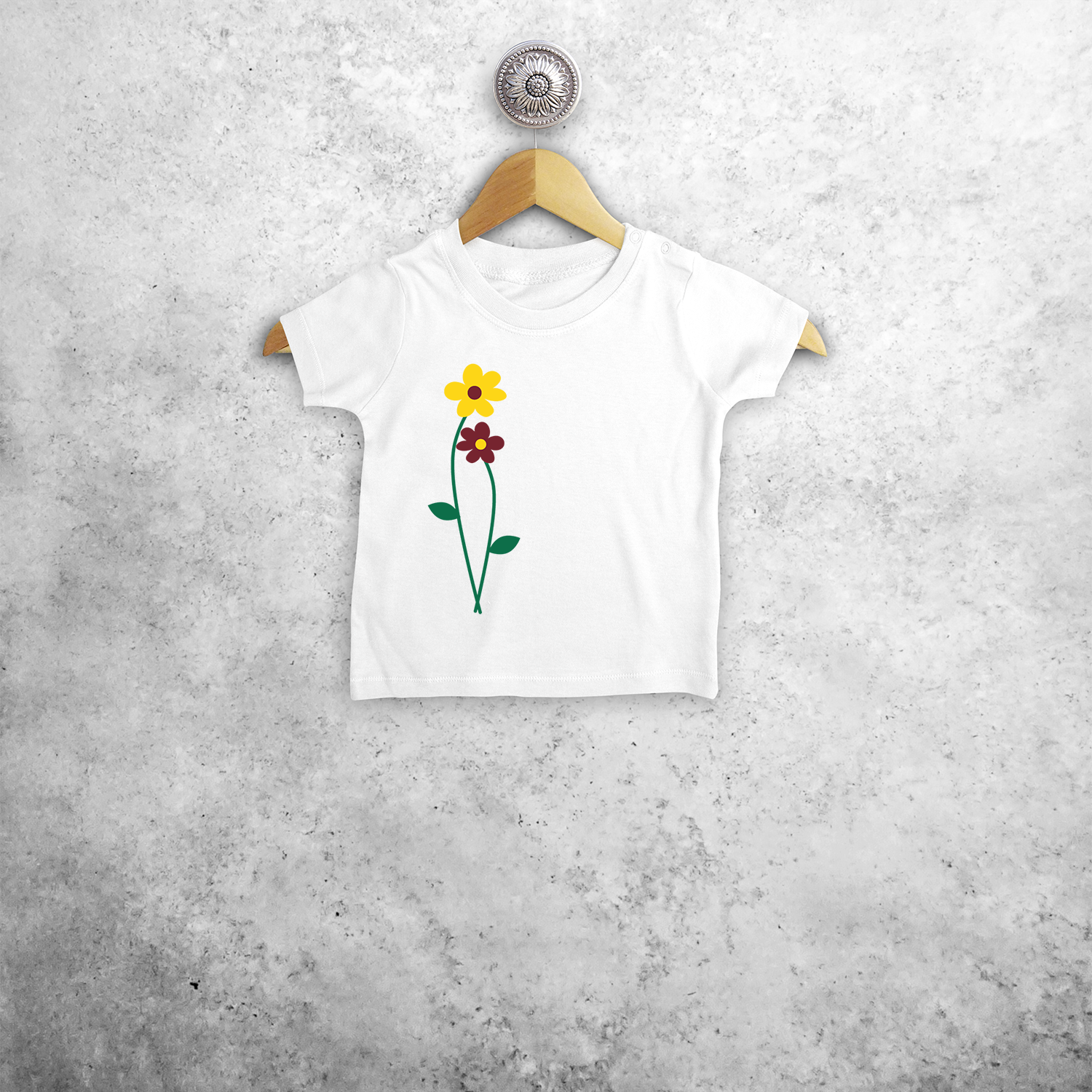 Flowers baby shortsleeve shirt