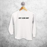 'Last clean shirt' kind shirt met lange mouwen