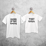 'Leader of tiny humans' & 'Tiny human' matchende shirts