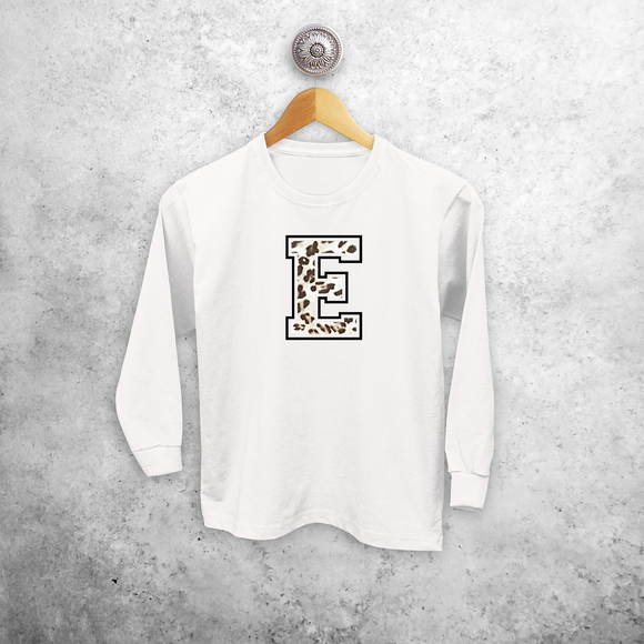 Luipaard letter kind shirt met lange mouwen