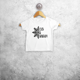 'Let it snow' baby shirt met korte mouwen
