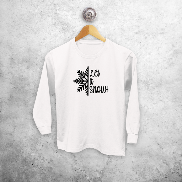 'Let it snow' kind shirt met lange mouwen