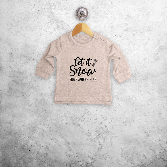 'Let it snow - somewhere else' baby sweater