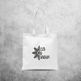 'Let it snow' tote bag
