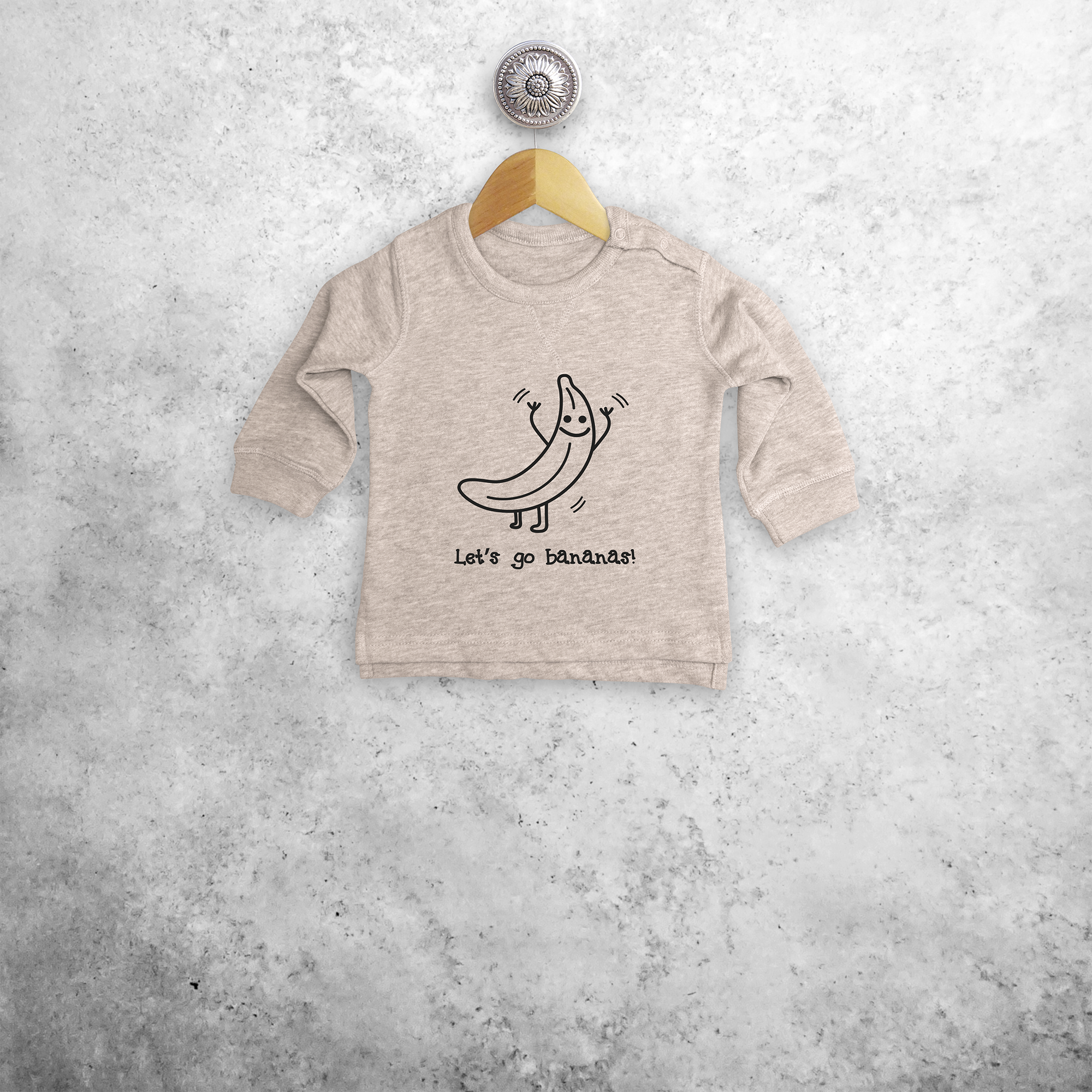 'Let's go bananas' baby sweater