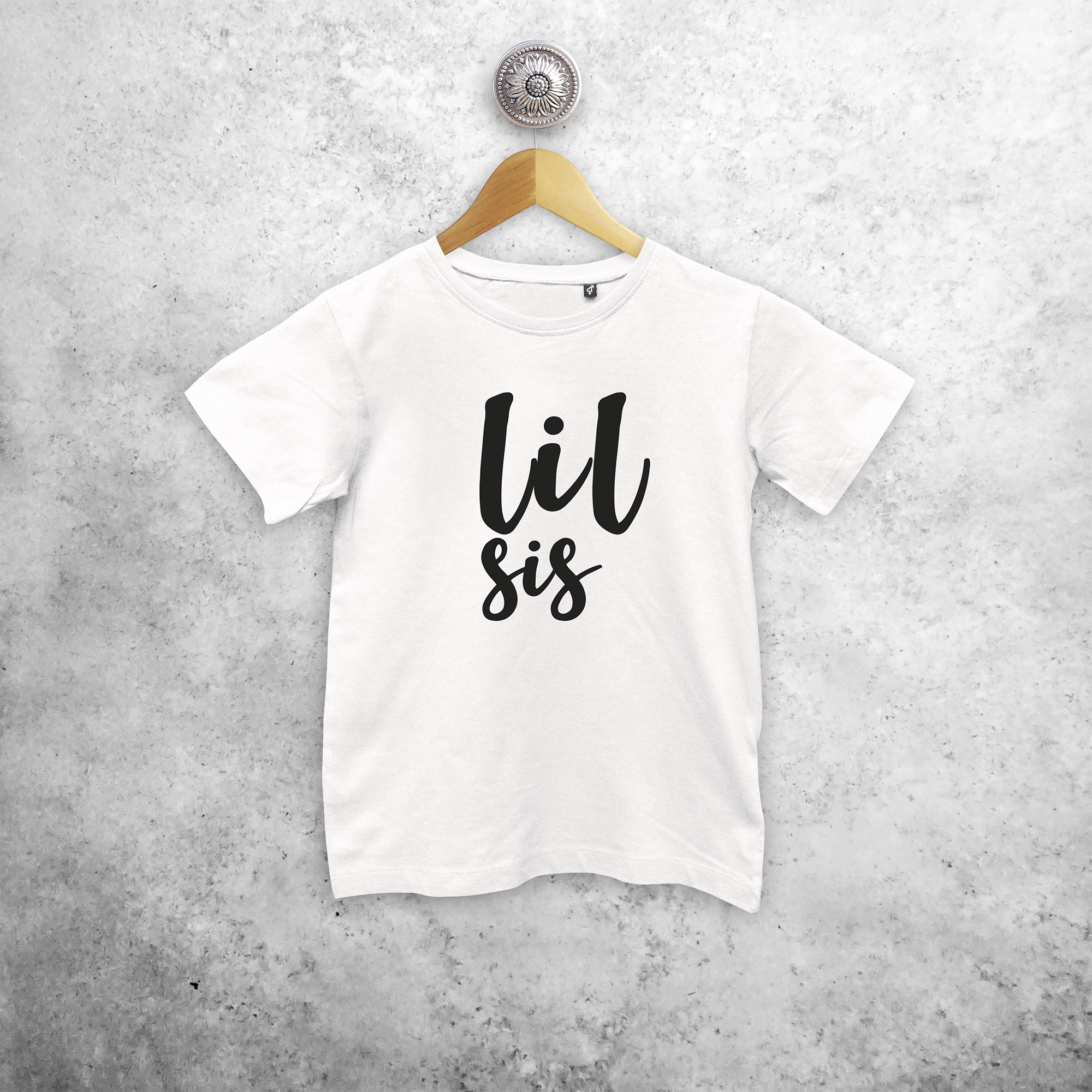 'Lil sis' kind shirt met korte mouwen