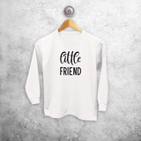 'Little friend' kind shirt met lange mouwen
