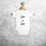 'Love is love' baby shortsleeve bodysuit