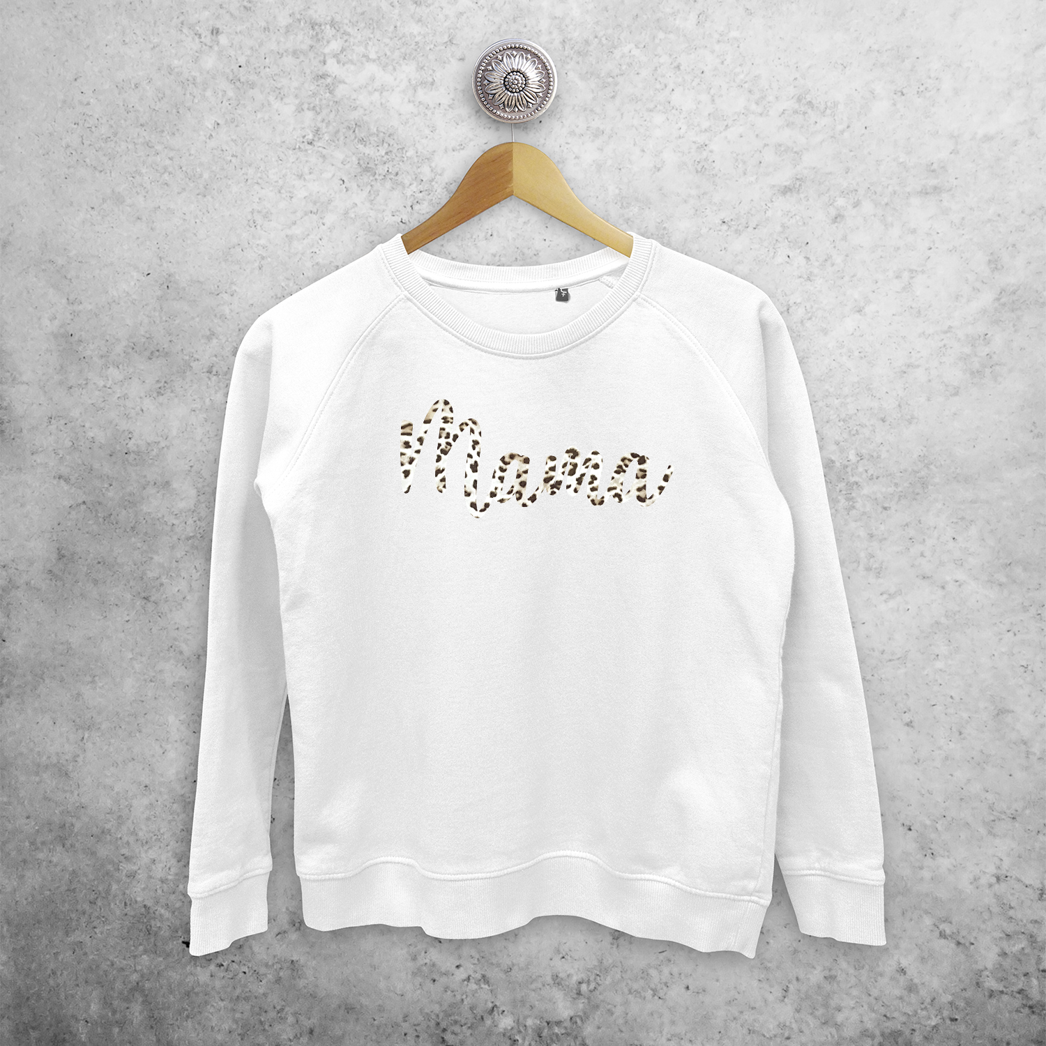'Mama' leopard sweater