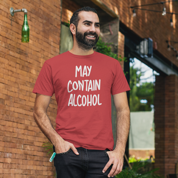 'May contain alcohol' volwassene shirt