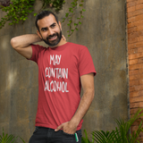 'May contain alcohol' adult shirt