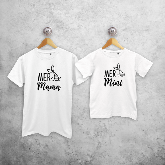 'Mer-mama' & 'Mer-mini' matchende shirts