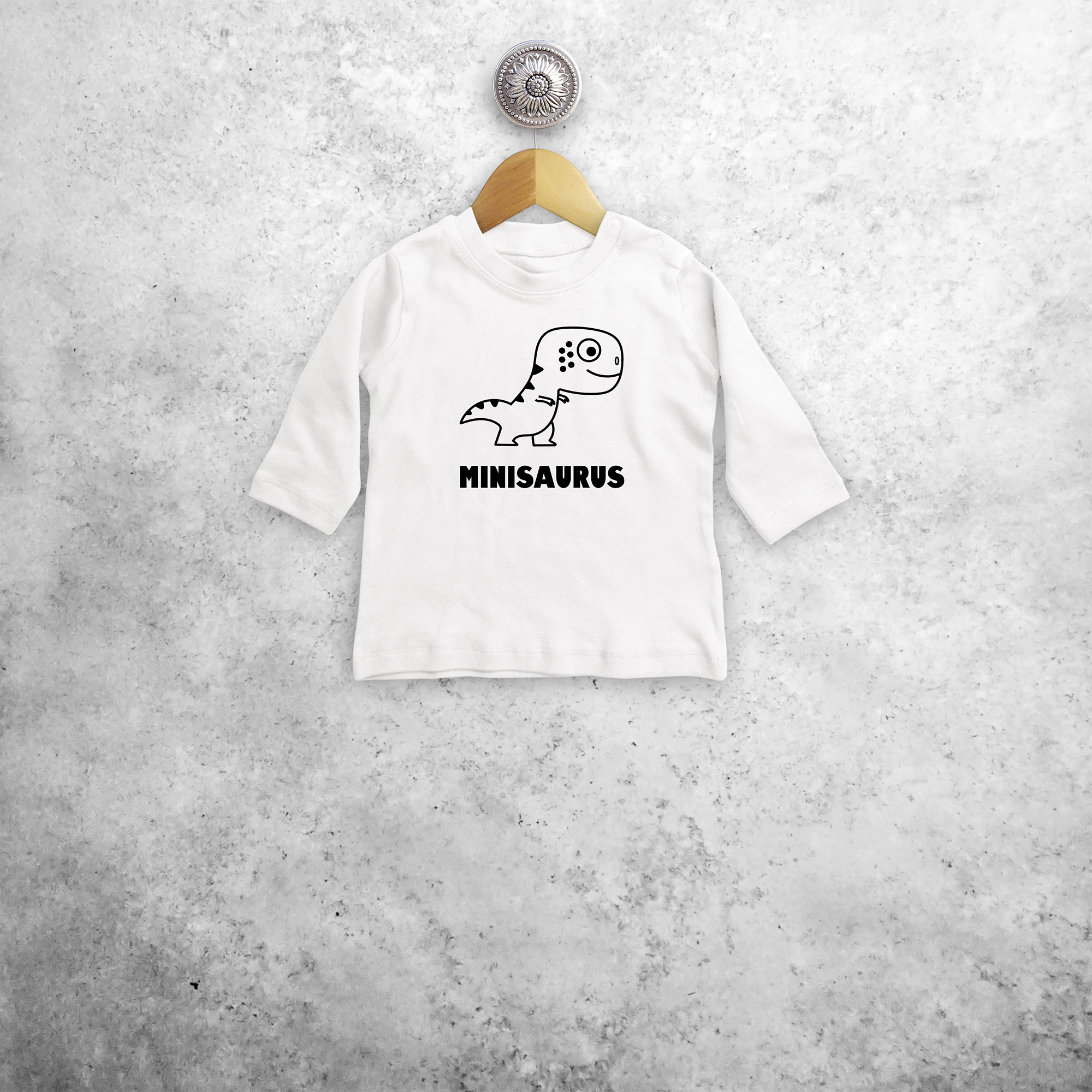 'Minisaurus' baby longsleeve shirt