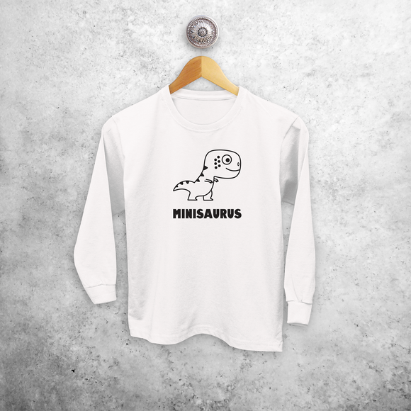 'Minisaurus' kind shirt met lange mouwen