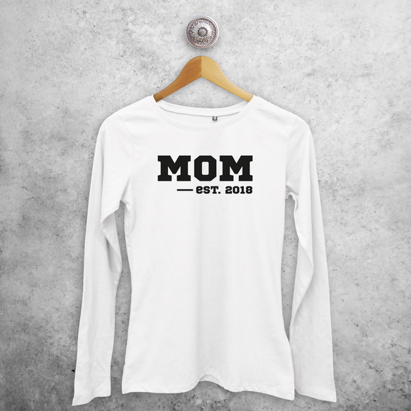 'Mom' volwassene shirt met lange mouwen