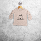 'Moustache gracias' baby sweater