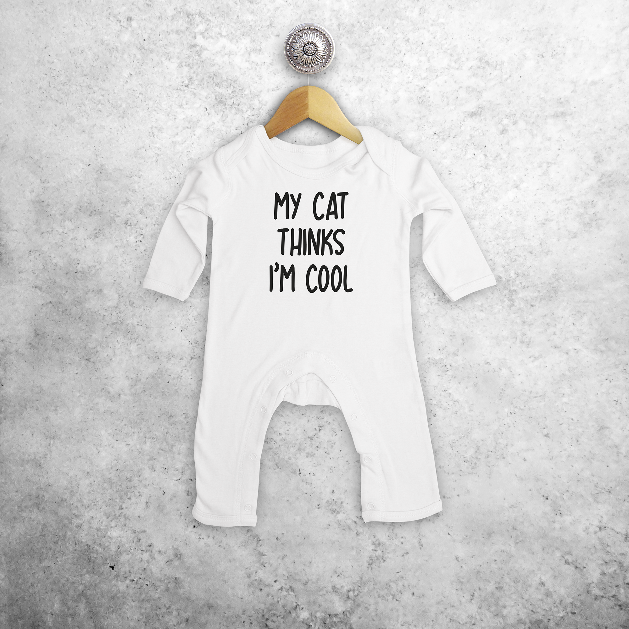 'My cat thinks I'm cool' baby romper