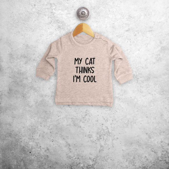 'My cat thinks I'm cool' baby trui