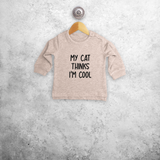 'My cat thinks I'm cool' baby trui
