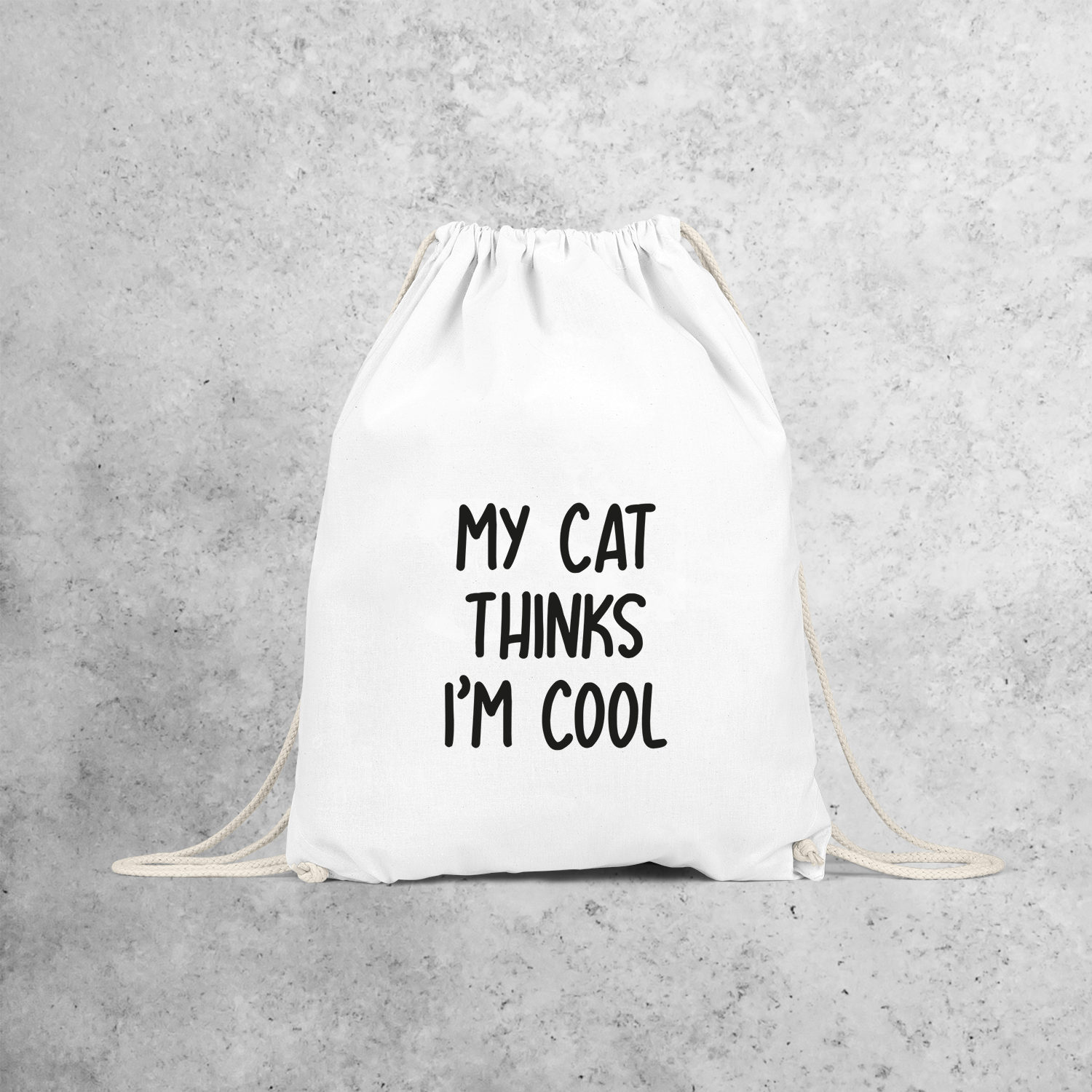 'My cat thinks I'm cool' backpack