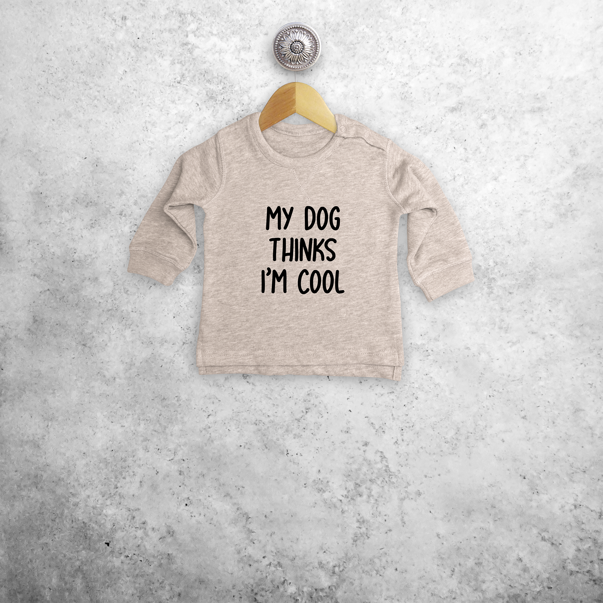 'My dog thinks I'm cool' baby sweater