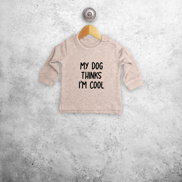 'My dog thinks I'm cool' baby trui