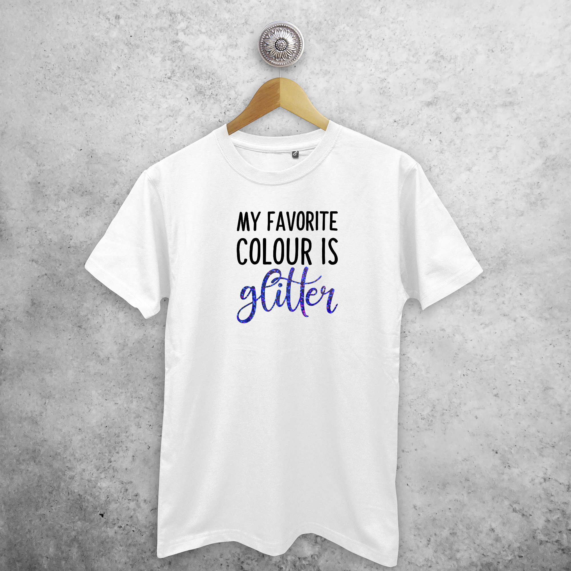 'My favorite colour is glitter' volwassene shirt