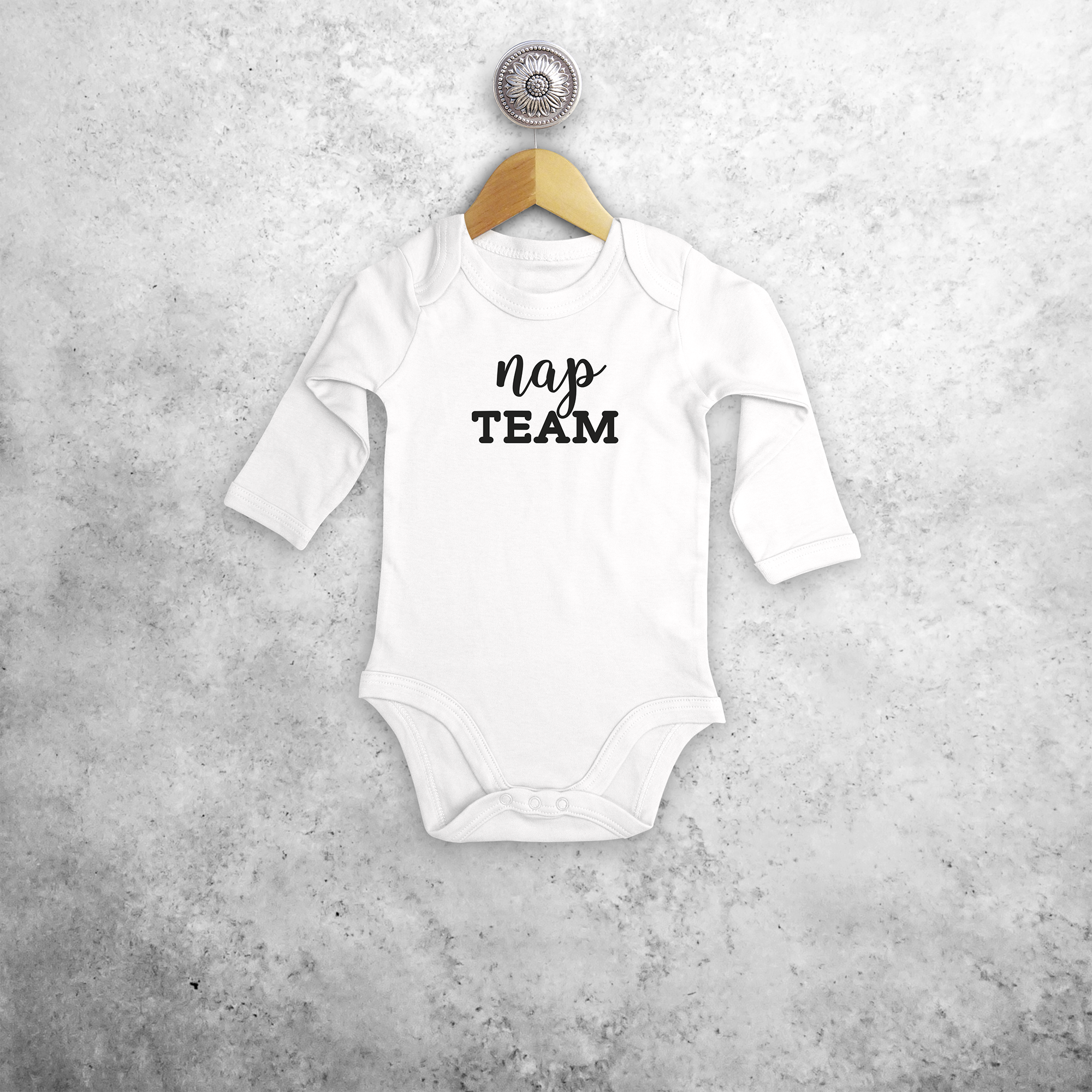 'Nap team' baby longsleeve bodysuit