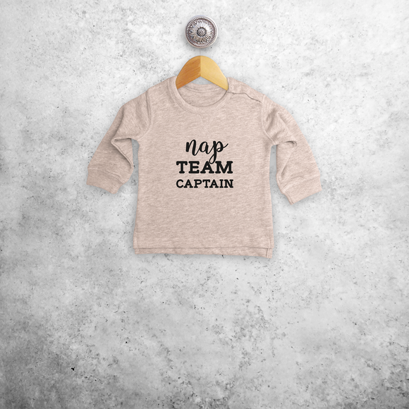 'Nap team captain' baby sweater