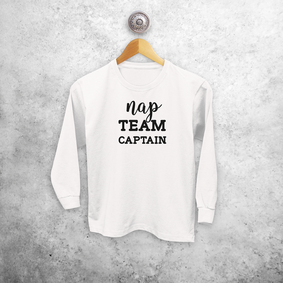 'Nap team captain' kind shirt met lange mouwen