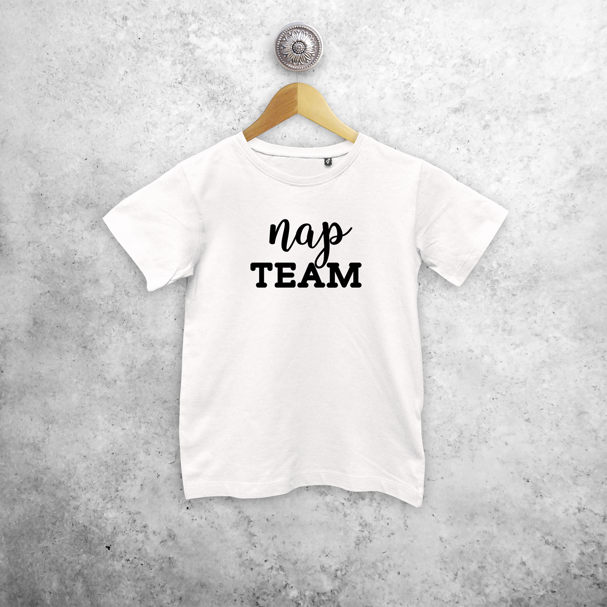 'Nap team' kids shortsleeve shirt