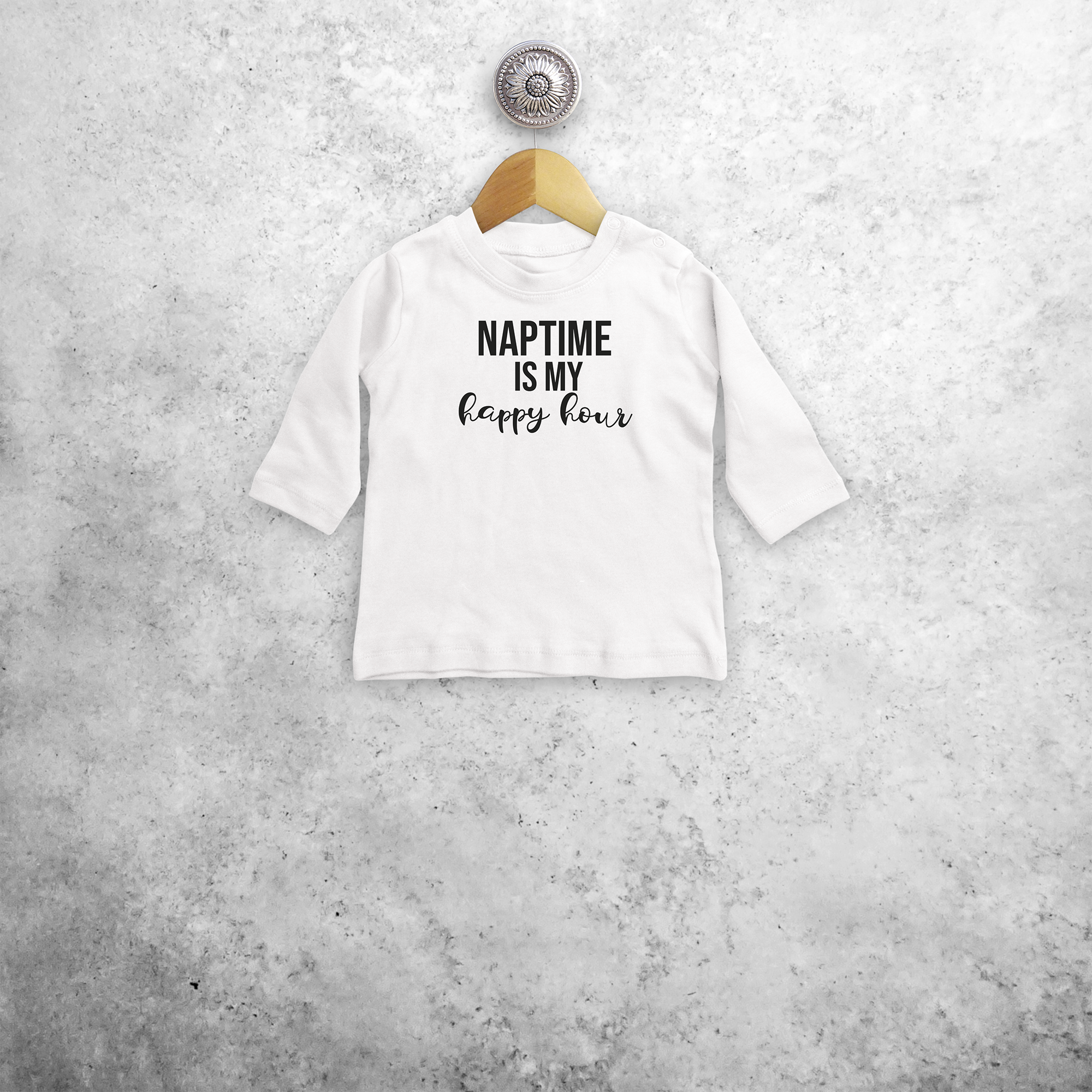 'Naptime is my happy hour' baby longsleeve shirt