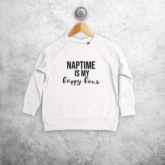 'Naptime is my happy hour' kids sweater