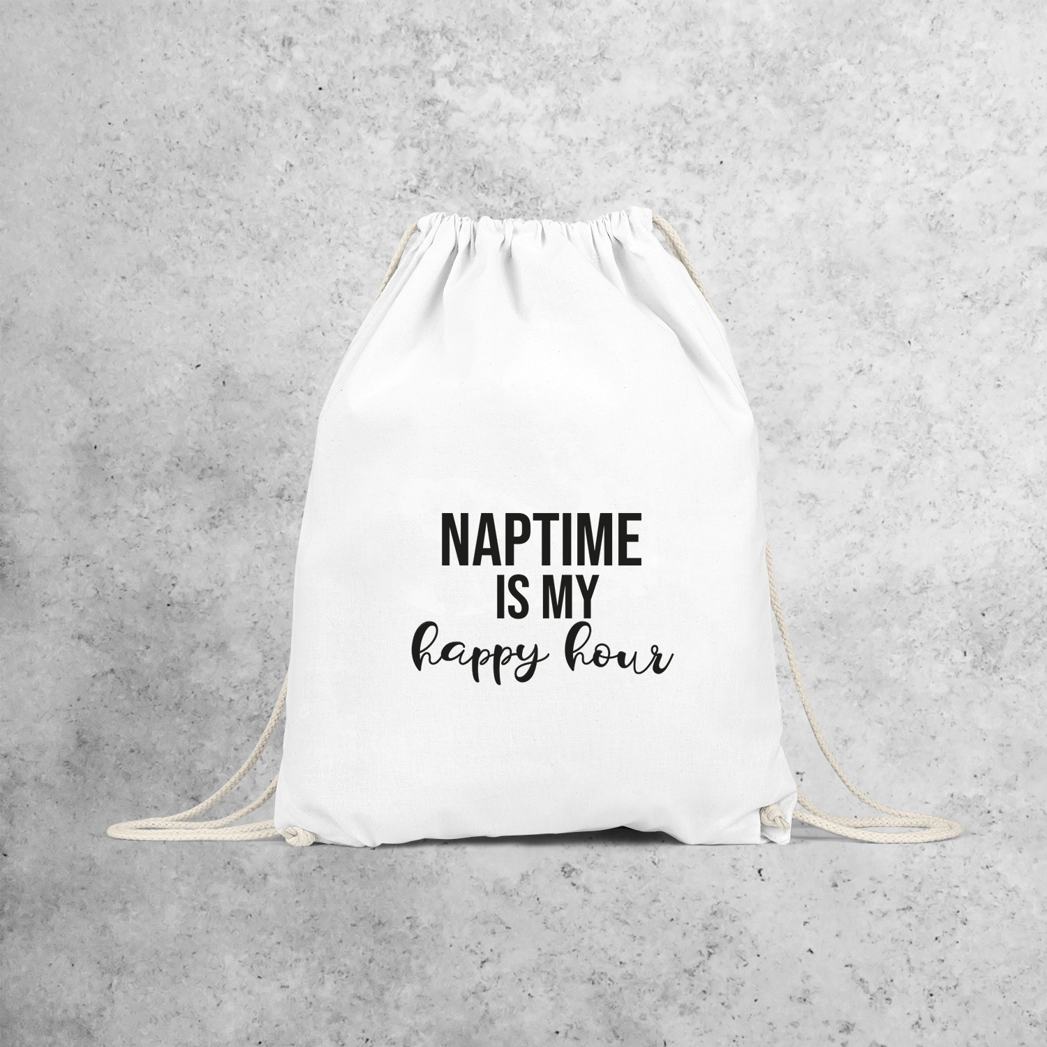 'Naptime is my happy hour' backpack