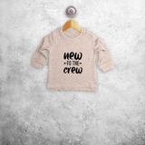 'New to the crew' baby sweater