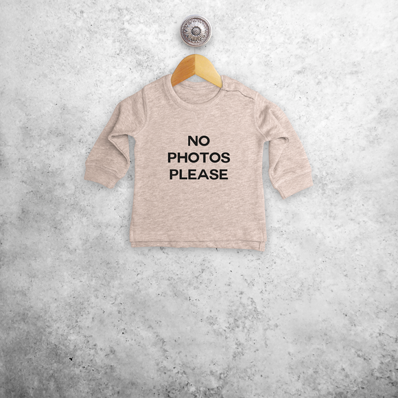 'No photos please' baby sweater