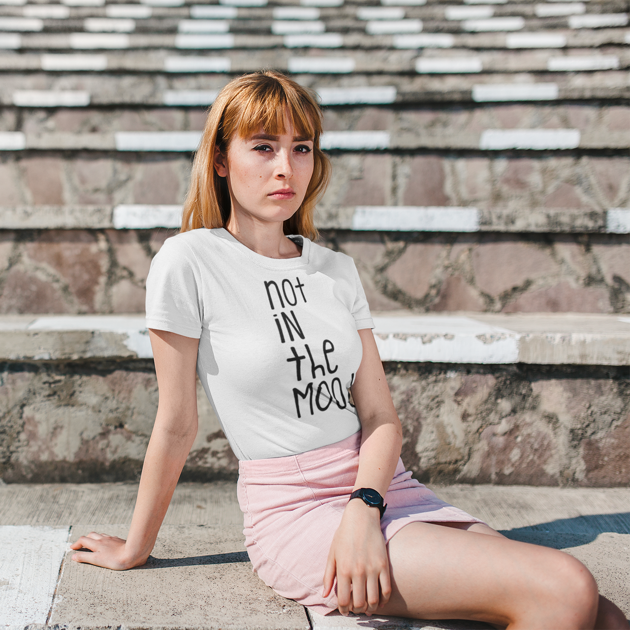 'Not in the mood' volwassene shirt