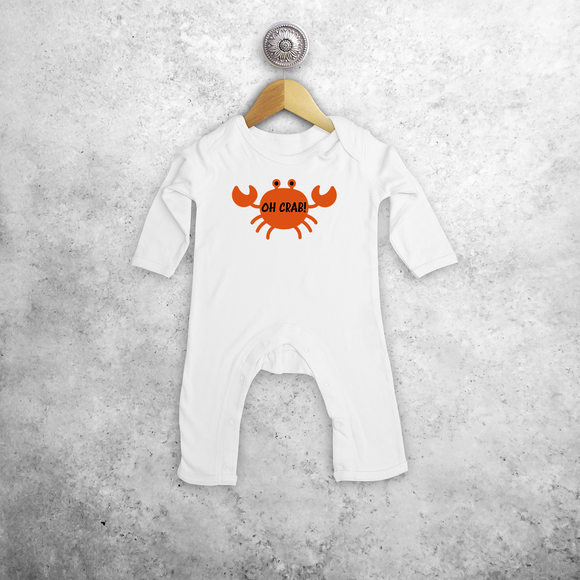 Oh crab!' baby romper met lange mouwen