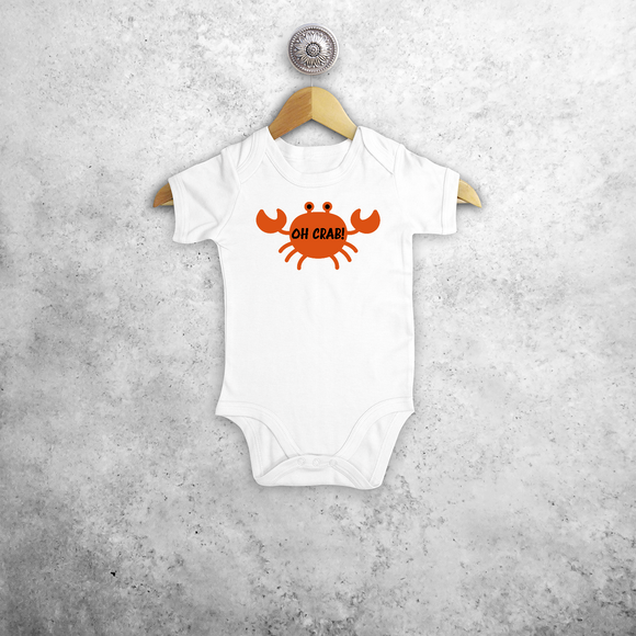 Oh crab!' baby kruippakje met korte mouwen