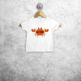 Oh crab!' baby shirt met korte mouwen