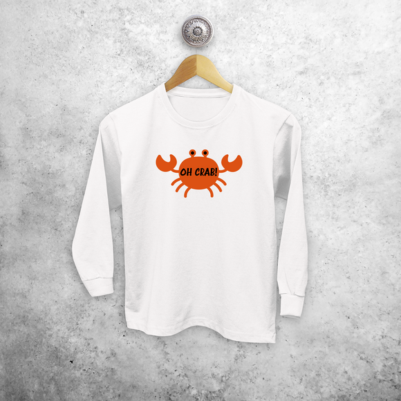 Oh crab!' kind shirt met lange mouwen
