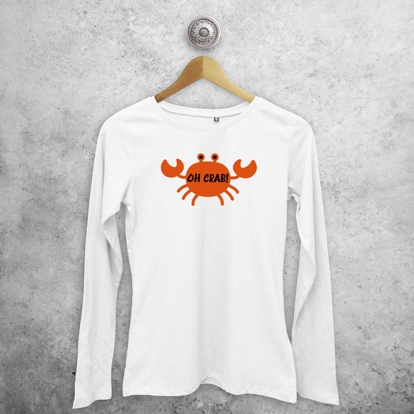 'Oh crab' adult longsleeve shirt
