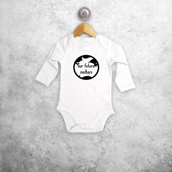 'Our future matters' baby longsleeve bodysuit