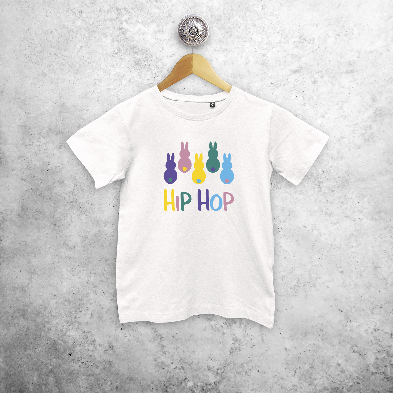 'Hip hop' bunnies kids shortsleeve shirt