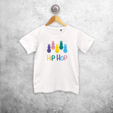 Hip hop' konijntjes kind shirt met korte mouwen