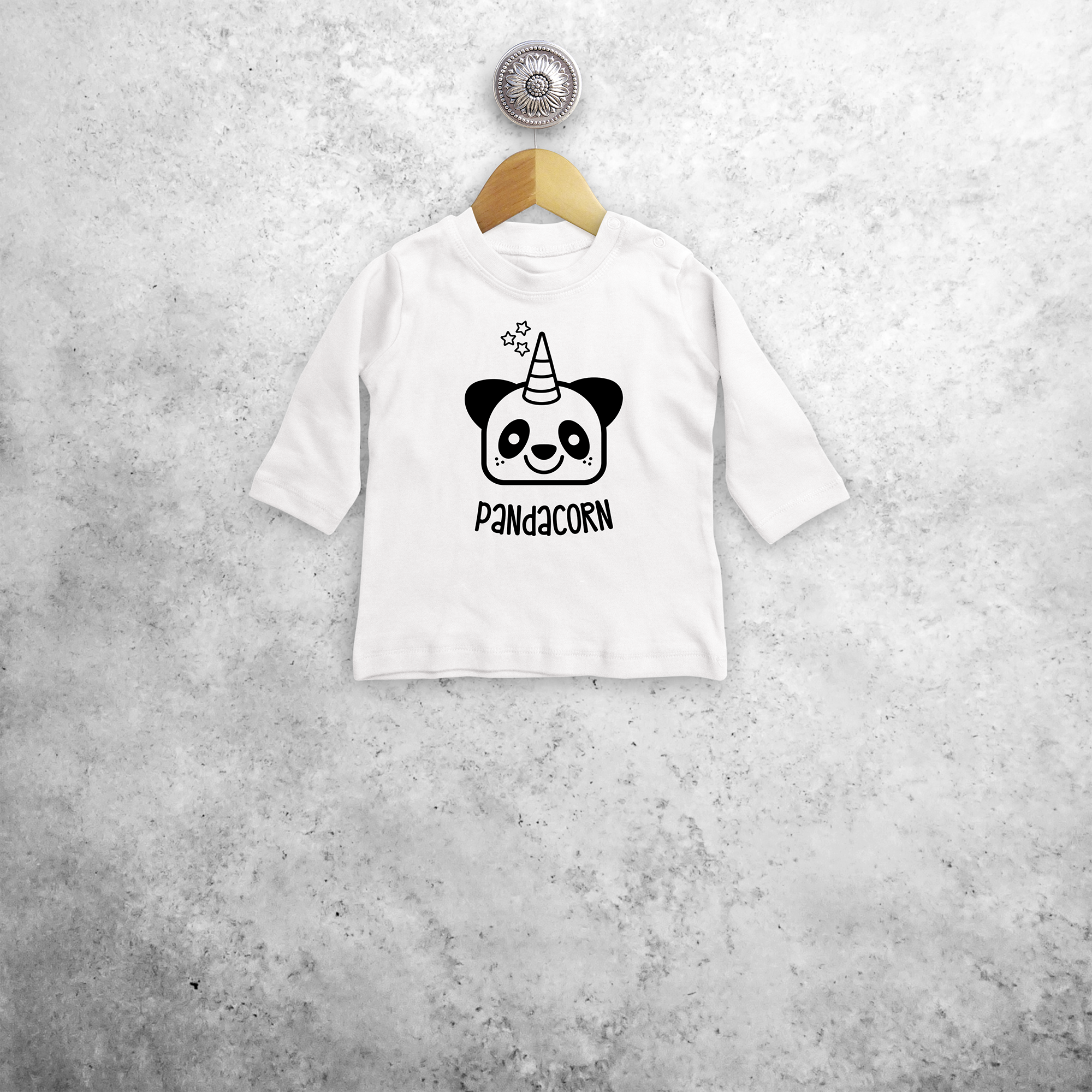 Pandacorn baby shirt met lange mouwen