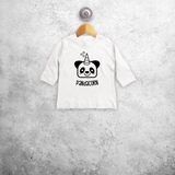 Pandacorn baby shirt met lange mouwen
