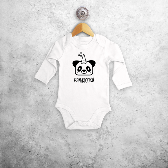 Pandacorn baby kruippakje met lange mouwen
