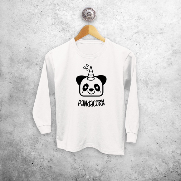 Pandacorn kind shirt met lange mouwen